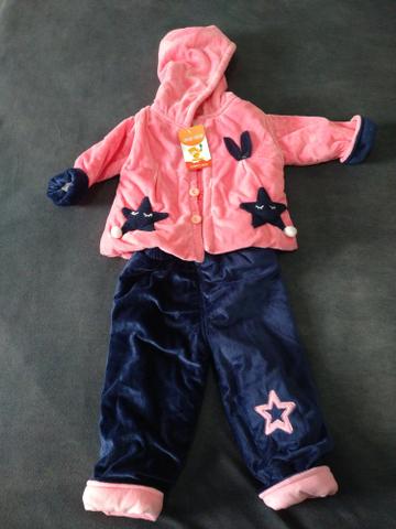 Conjunto inverno menina tamanho M/G (bebê)