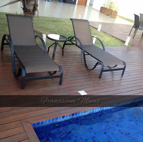Combo completo em alumínio tela sling para beira da piscina - Foto 4