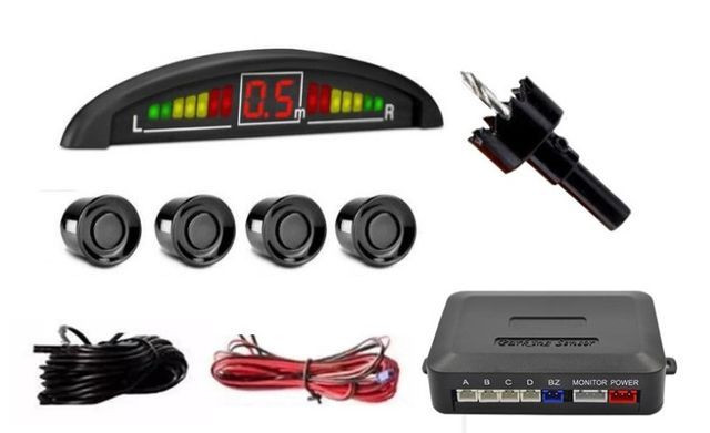 Sensor de estacionamento com 4 sensores reverso radar led e sonoro - Foto 4