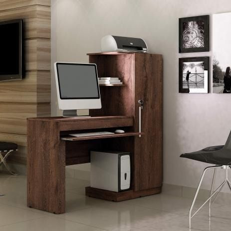 Mesa para Computador 1 Armário e Prateleira Office Valdemóveis - Foto 2