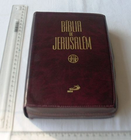 Livro Religioso - Bíblia de Jerusalém - Capa de Couro Com Zíper - 2001 - Foto 3