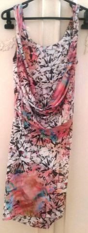 Vestido Afghan de jersey estampado -detalhe drapeado nas costas - tamanho M - Foto 2