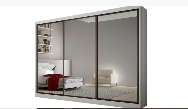 Guarda roupa todo espelhado 100%mdf 2.74 de larg/ super promoção - Foto 3
