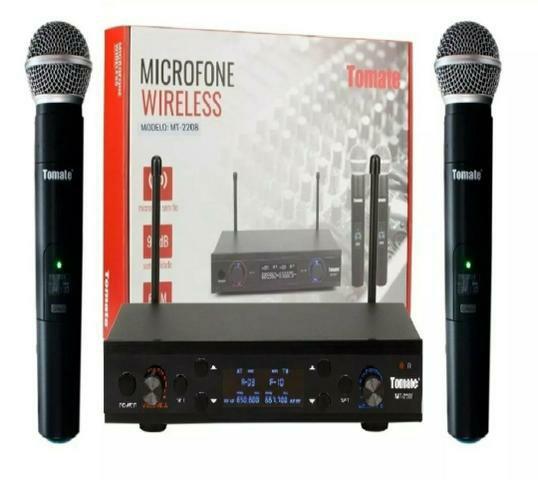 Microfone sem fio duplo digital Novo (Loja física)