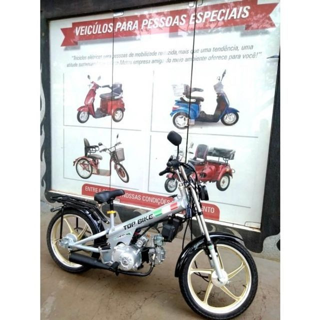 Bicicleta elétrica motorizada ciclomotor 49 caloi mobillete top bike top let - Foto 5
