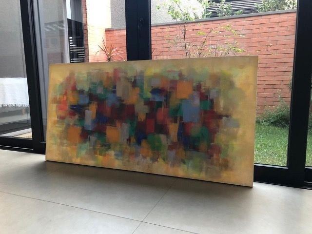 Quadro Pintura a mão - Abstrato e colorido 1,60m por 0,80m - Foto 2