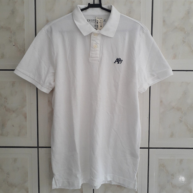Camisa Polo Aeropostale A87 Branca Adulto Masculino Original Nova (Tamanho: G)