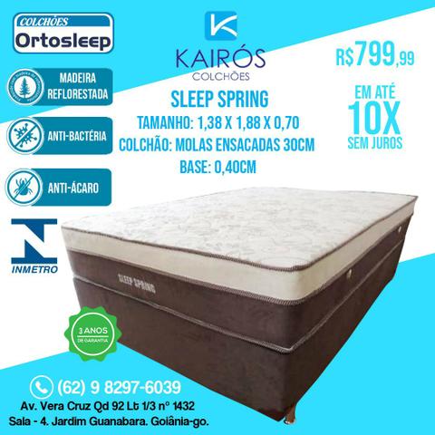 CONJUNTO Sleep SPRING: Colchão Molas Ensacadas 30CM ALTURA