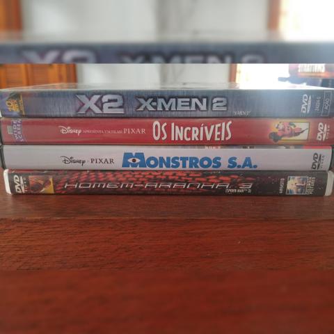 DVDs originais infantis e de ação