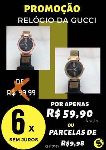 Relógio gucci feminino 6x sem juros