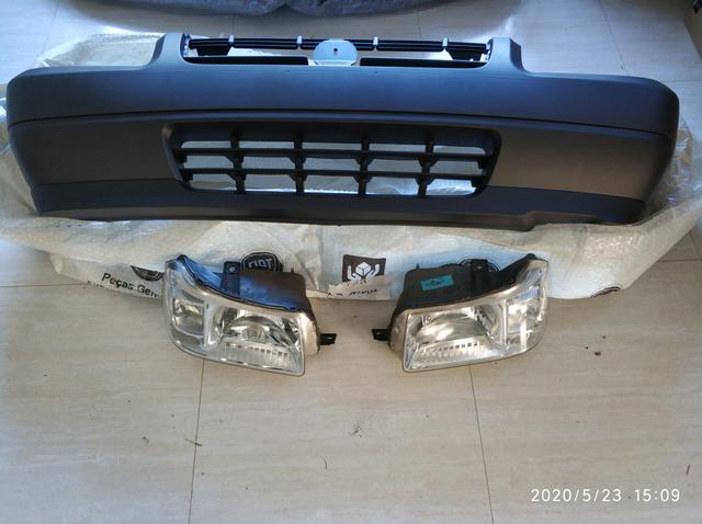 Para-choque mais faróis originais Fiat Uno Fiorino 2004 a 2013 - Foto 4