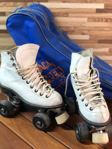 Patins 4 Rodas em Couro - Foto 5