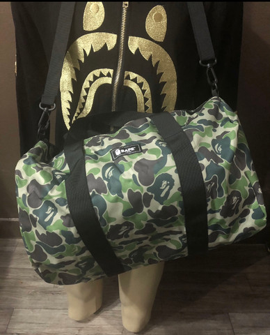 bape duffle bolsa camo