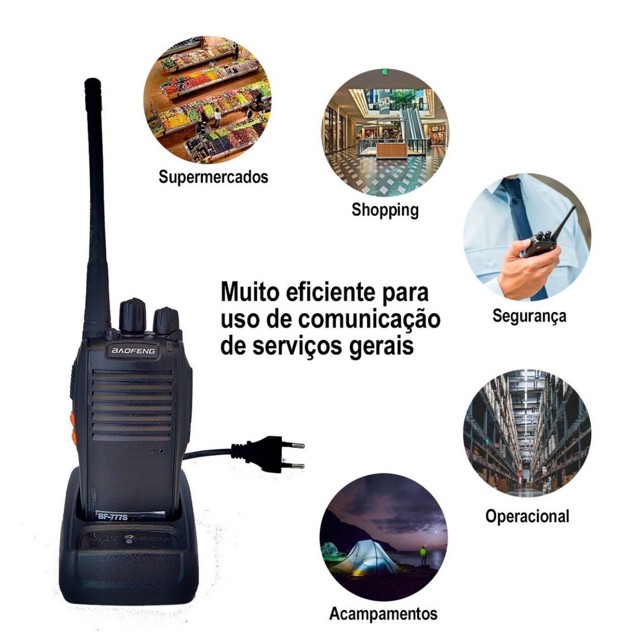 Kit 2 Rádio Comunicador Walk Talk Ht UHF 16 Canais Ltomex - Foto 4