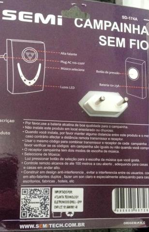 Campainha Sem Fio Bivolt - Foto 2