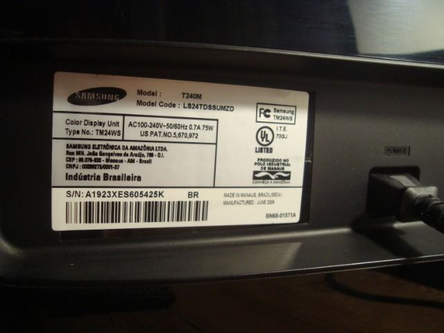 Monitor Samsung T240m Syncmaster Black Piano - Foto 6