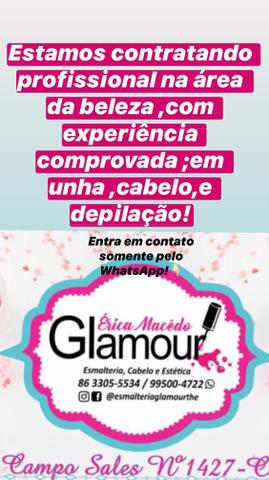 Vaga de emprego em salão de beleza