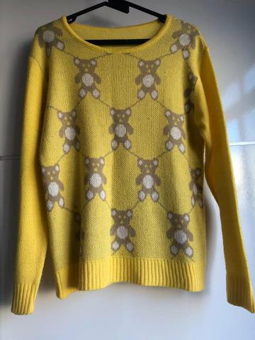 Cardigan amarelo de