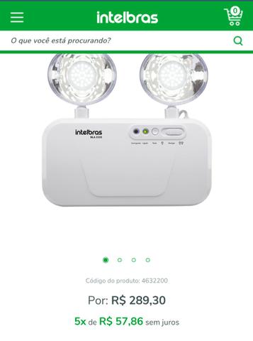 Bloco de iluminação de emergência 2220 lumens