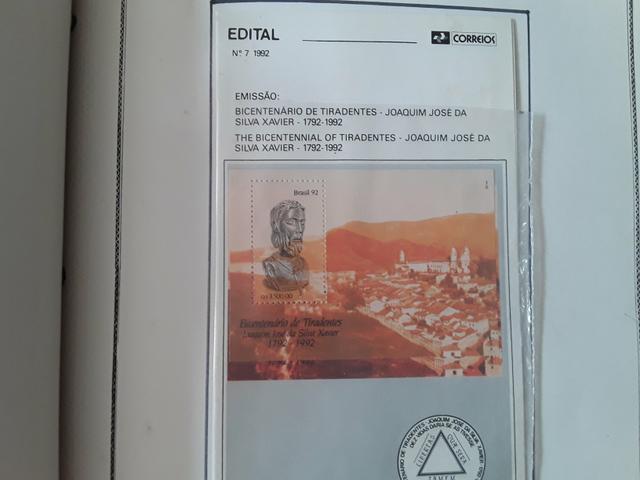 Colecao de editais com selos originais anos 1991 a 1993 - Foto 3