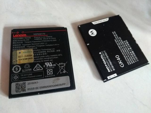 Bateria Lenovo e Motorola