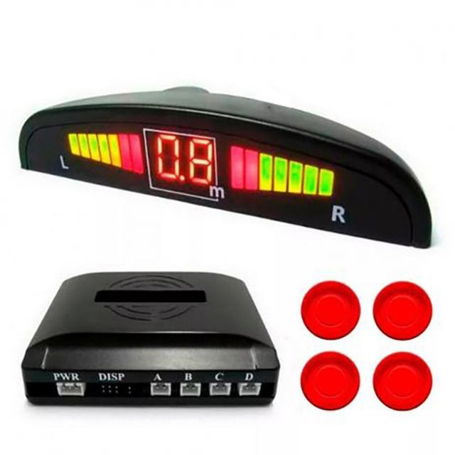 Sensor de estacionamento com 4 sensores reverso radar led e sonoro - Foto 3