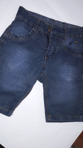 Bermuda Infantil Jeans , Marca Bob Bandeira -tam.10 - semi nova - ótima