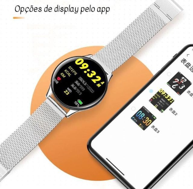 Relógio SmartWatch SN58 Tela de Vidro Temperado À Prova D'água (Android e iOS) - Foto 3