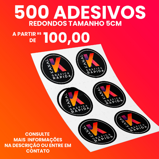Adesivo redondo 5cm