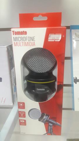 Microfone Multimídia Com Fio Tomate Gravador Internet Jogos