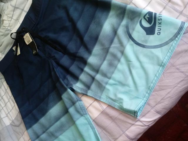 Bermuda Quiksilver 44 Degradê azul listrada - Foto 5