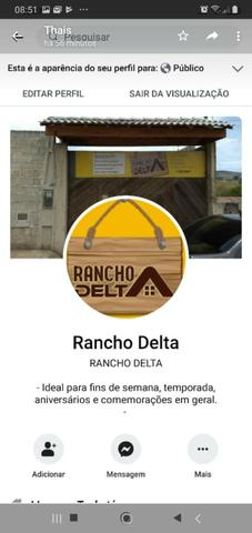 RANCHO DELTA - aluguel - INAUGURAÇÃO!!