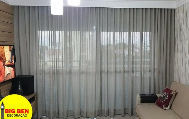Gaze de linho cinza - Foto 3