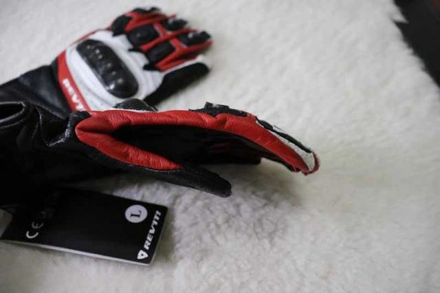 Luvas Rev'it - NOVA - tamanho M/G - L - Vermelho - Preto - Branco Em Couro - Foto 5