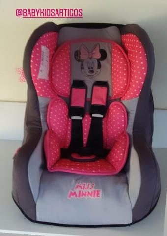 Cadeirinha p/ carro 9 a 25kg minnie rosa
