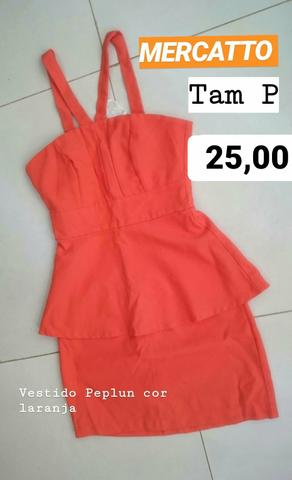 1 Vestido peplun marca MERCATTO tam P original cor laranja - Foto 2