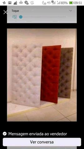 Cabeceira painel Lux casal nova em Suede - Foto 4