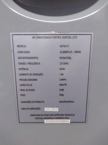 Ar Condicionado Portátil - Ventisol - Foto 3