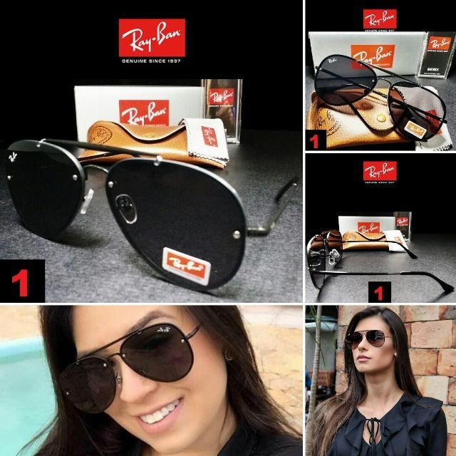 Óculos de Sol Unissex Rayban RB3584 Blaze Aviador com Proteção UV