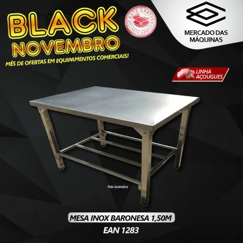 Mesa inox Baronesa para açougues 1,5 metros