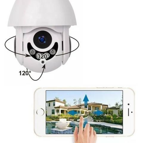 Camera Speed Dome IP Giratória HD Wifi Externa Segurança Noturna Resiste Agua - Foto 4