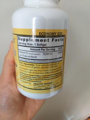 Vitamina D3 10,000ui Health Origins - Foto 2