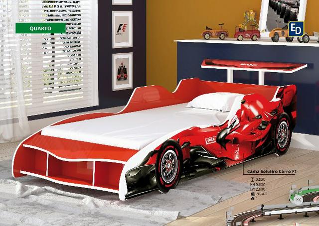 Cama solteiro carro f1 zap * ou *