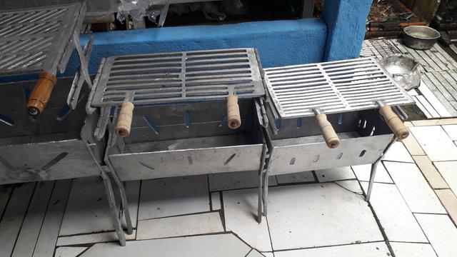 CHURRASQUEIRA MÉDIA alumínio batido