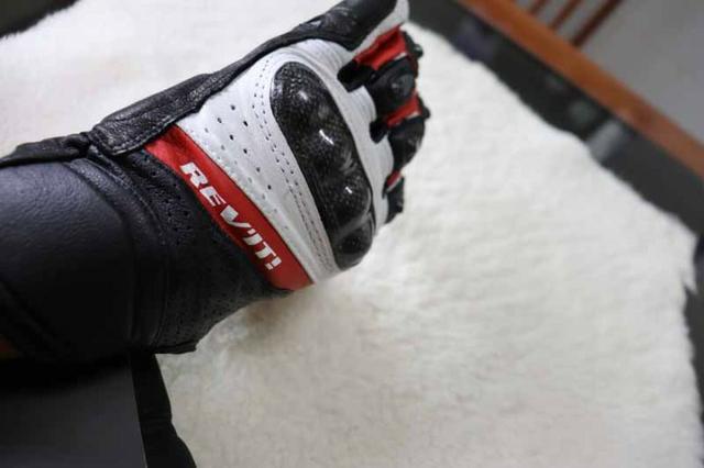 Luvas Rev'it - NOVA - tamanho M/G - L - Vermelho - Preto - Branco Em Couro - Foto 16