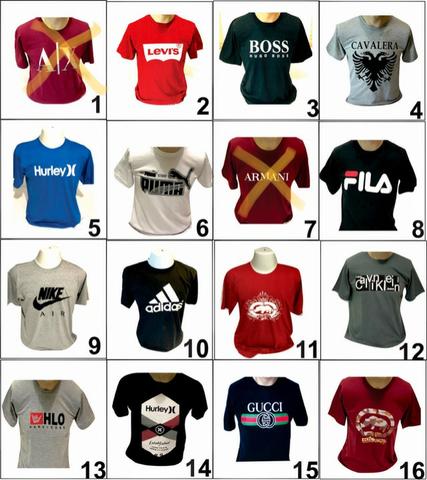 Kit com 10 camisetas masculina 139,90