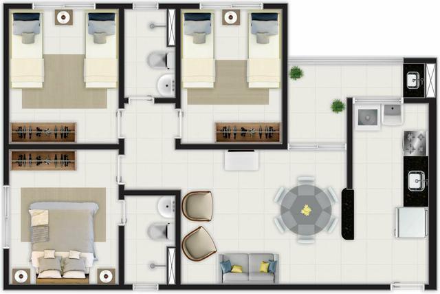 (BBA) Apartamento 2 ou 3 quartos, BEM LOCALIZADO no Turu - Foto 4