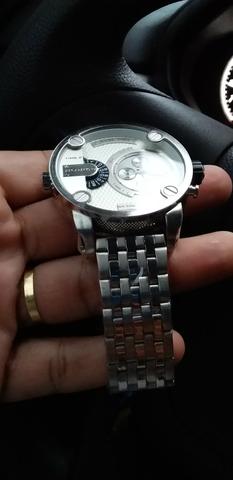 DIA DOS NAMORADO (RELÓGIO DE AÇO Dual Time,ENTREGO!) - Foto 2