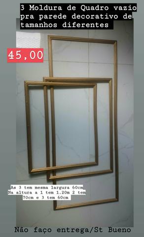 1 Jogo de 3 Molduras de Quadro de parede douradas decorativas - Foto 2