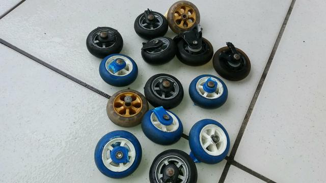 7 pares de roda de silicone
